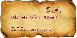 Dömötör Albert névjegykártya
